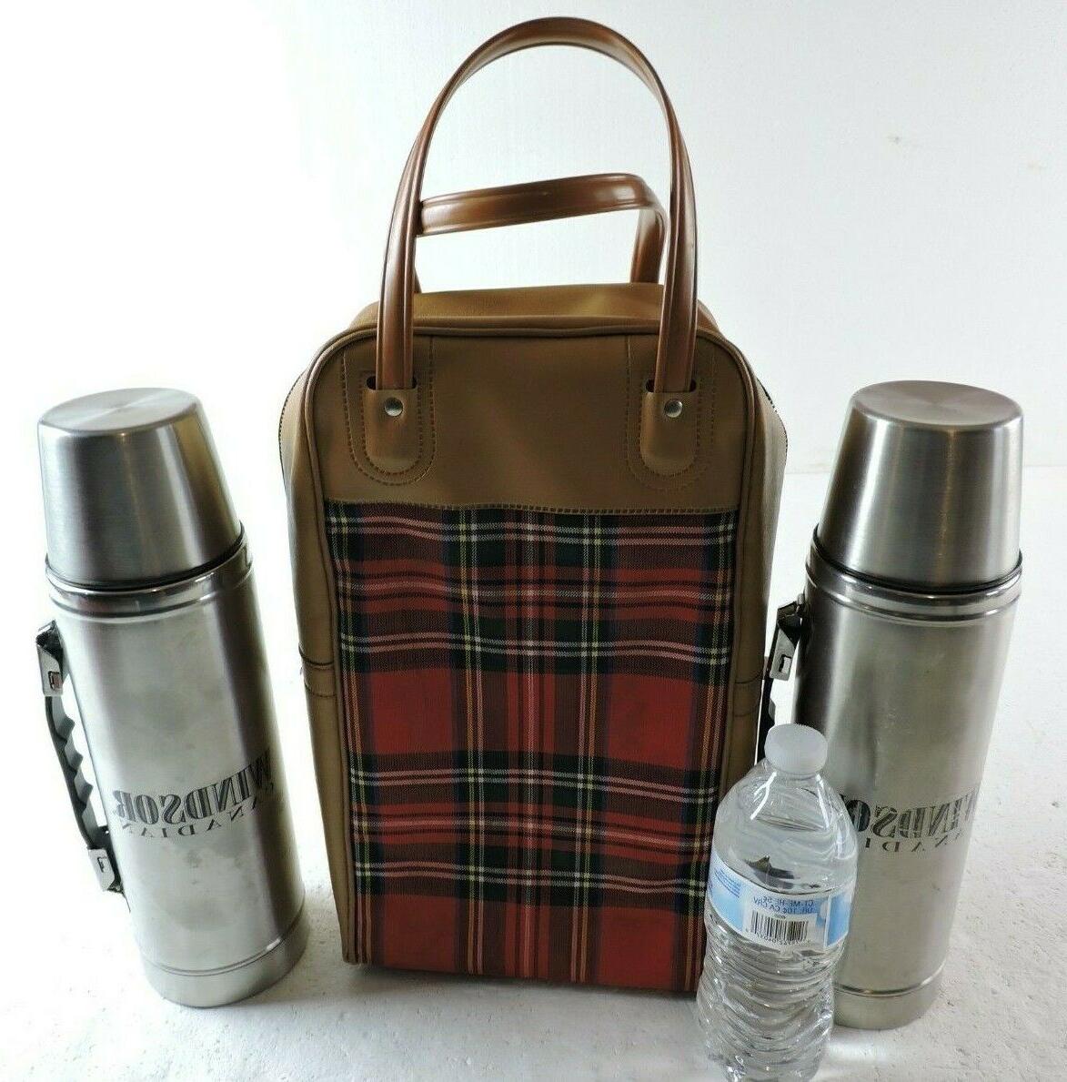 Vintage Red Thermos Sandwich Bag + 2 Windsor