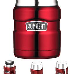 Stainless King 16-ounce Food Jar, Cranberry